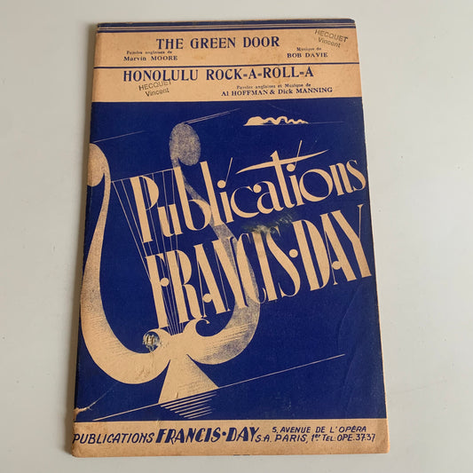 Partitions Francis Day - The Green Door - Honolulu Rock=A=Roll=A