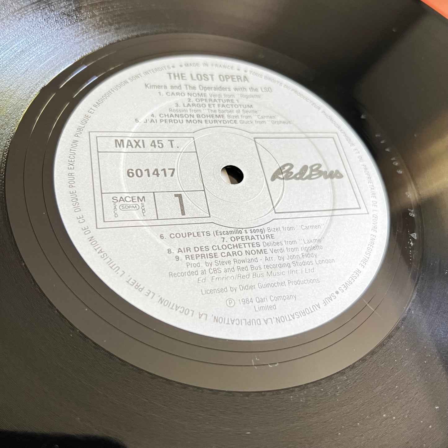 Kimera & The Operaiders - The Lost Opera - Maxi Single 1984