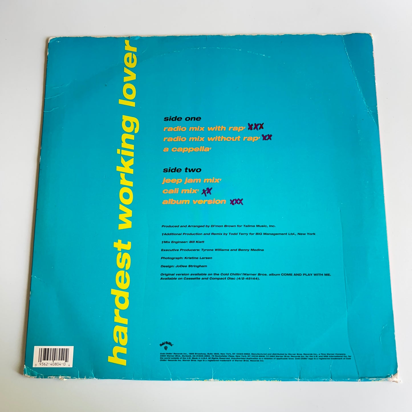 T.C.F. Crew - Hardest Working Lover - Single 1993