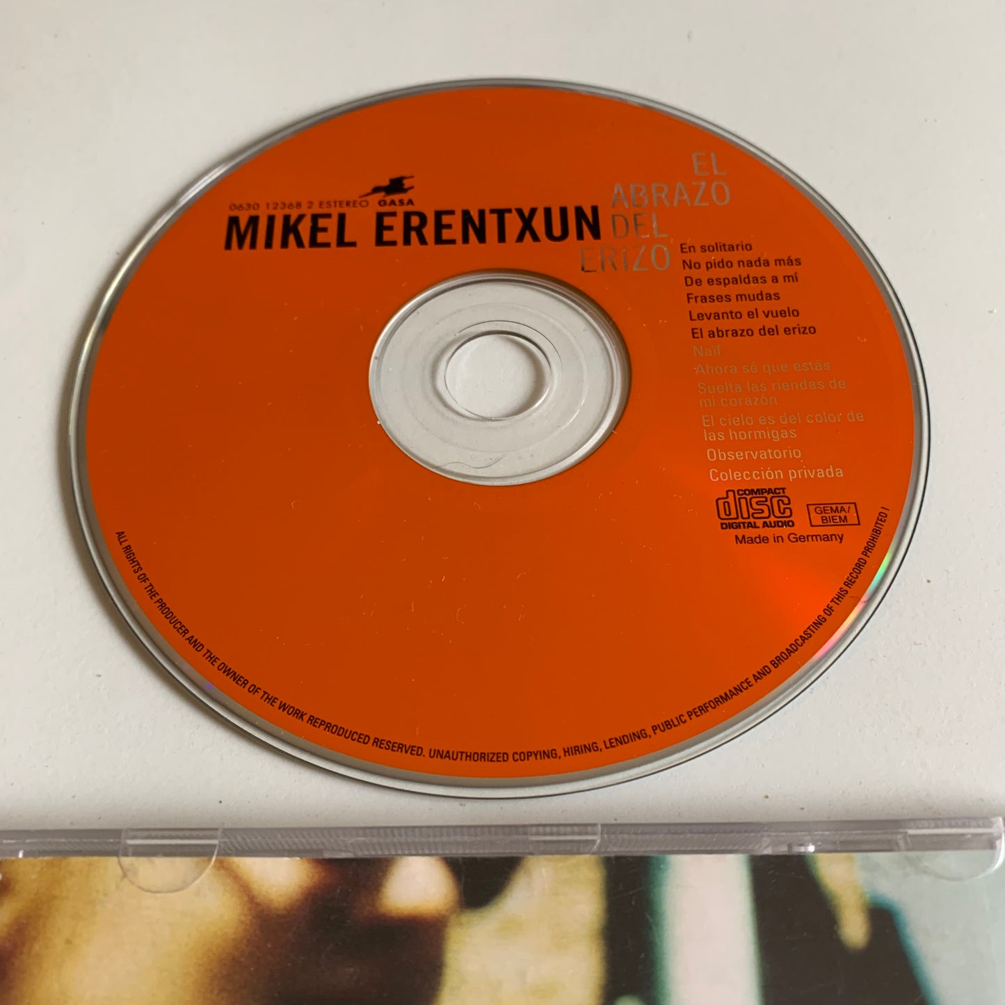 CD - Mikel Erentxun - El Abrazo Del Erizo - 1995 Occasion