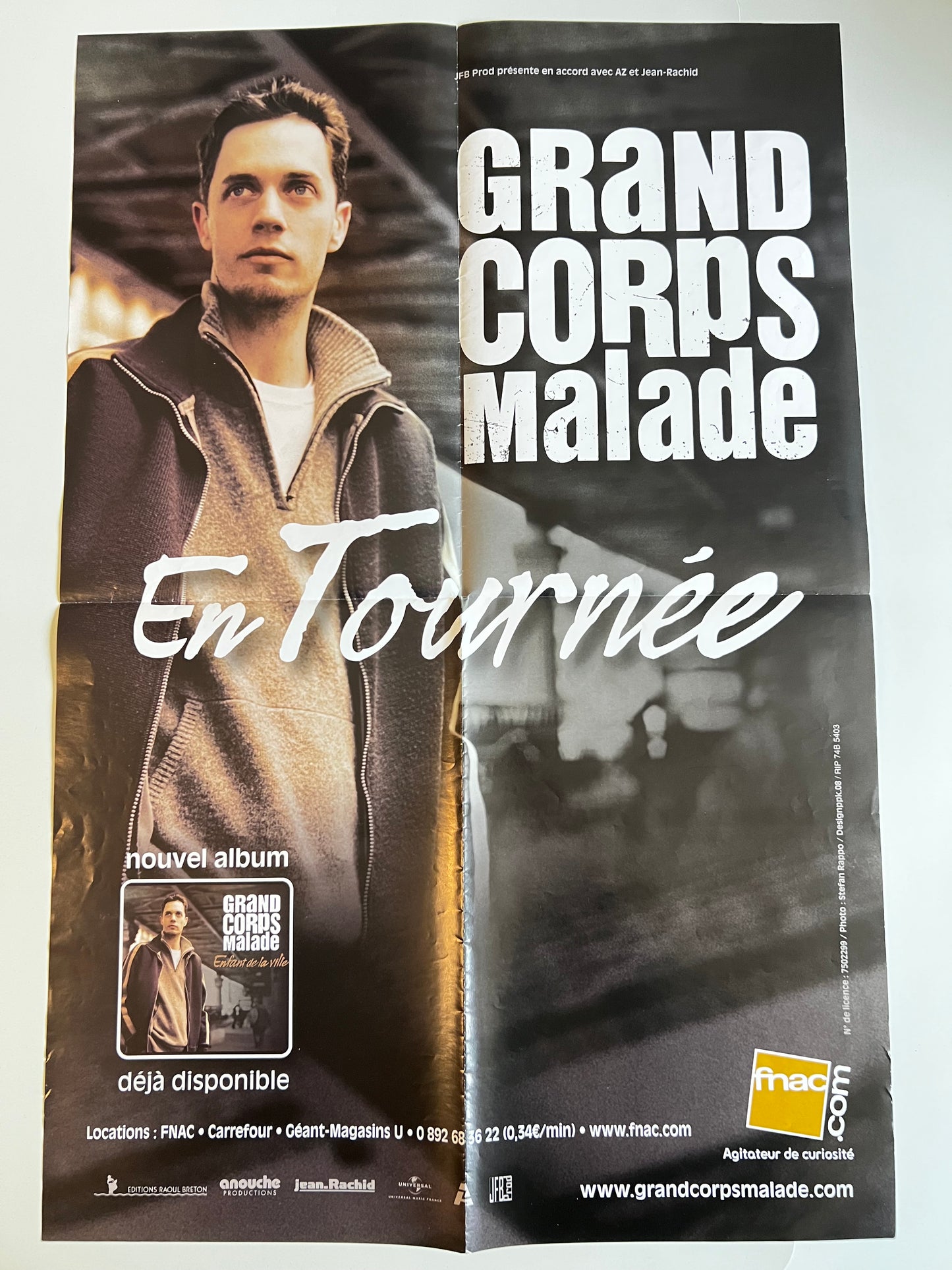 Affiche Poster Original Concert Grand Corps Malade En Tournée - 60x40cm