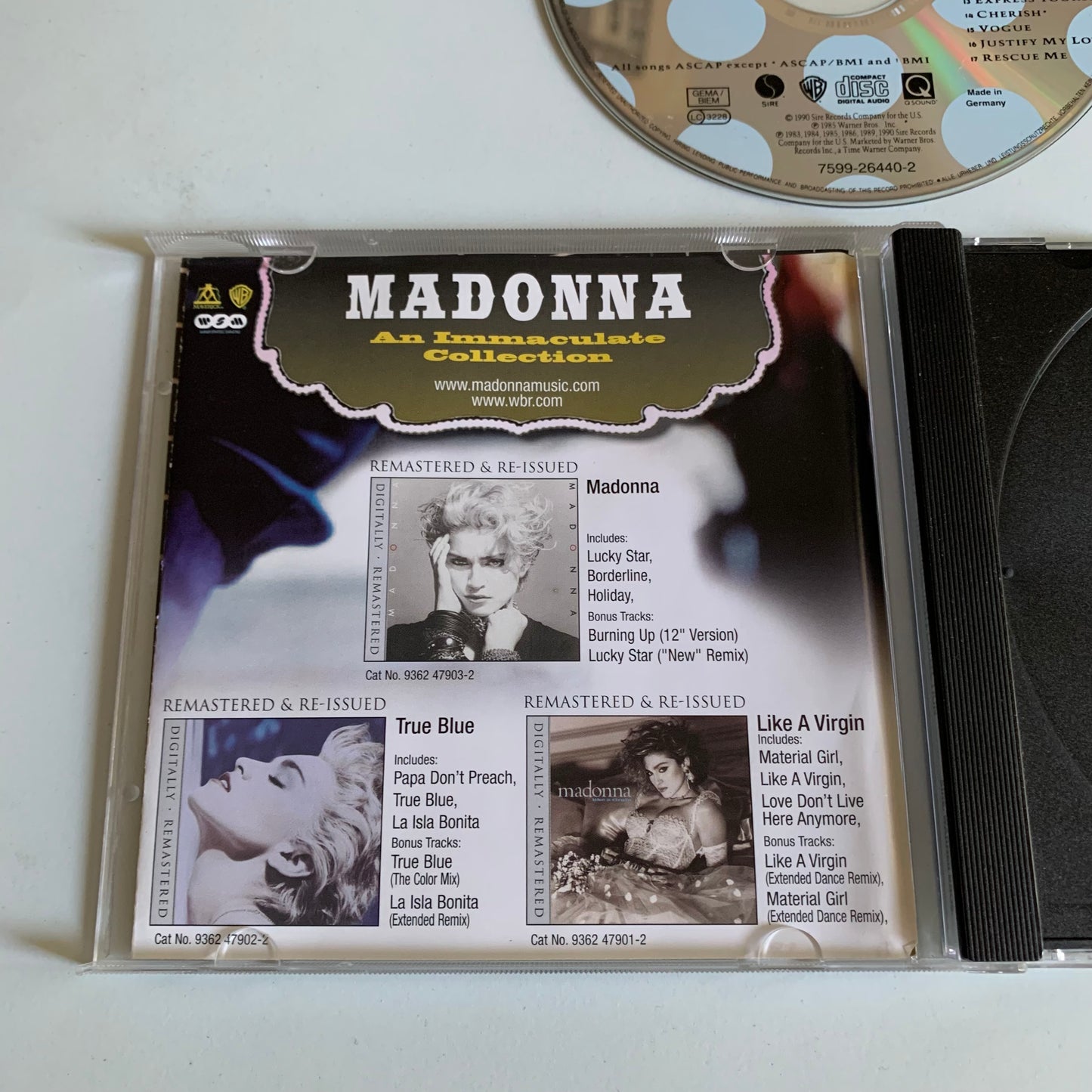 CD - Madonna - The Immaculate Collection - 1990 Occasion