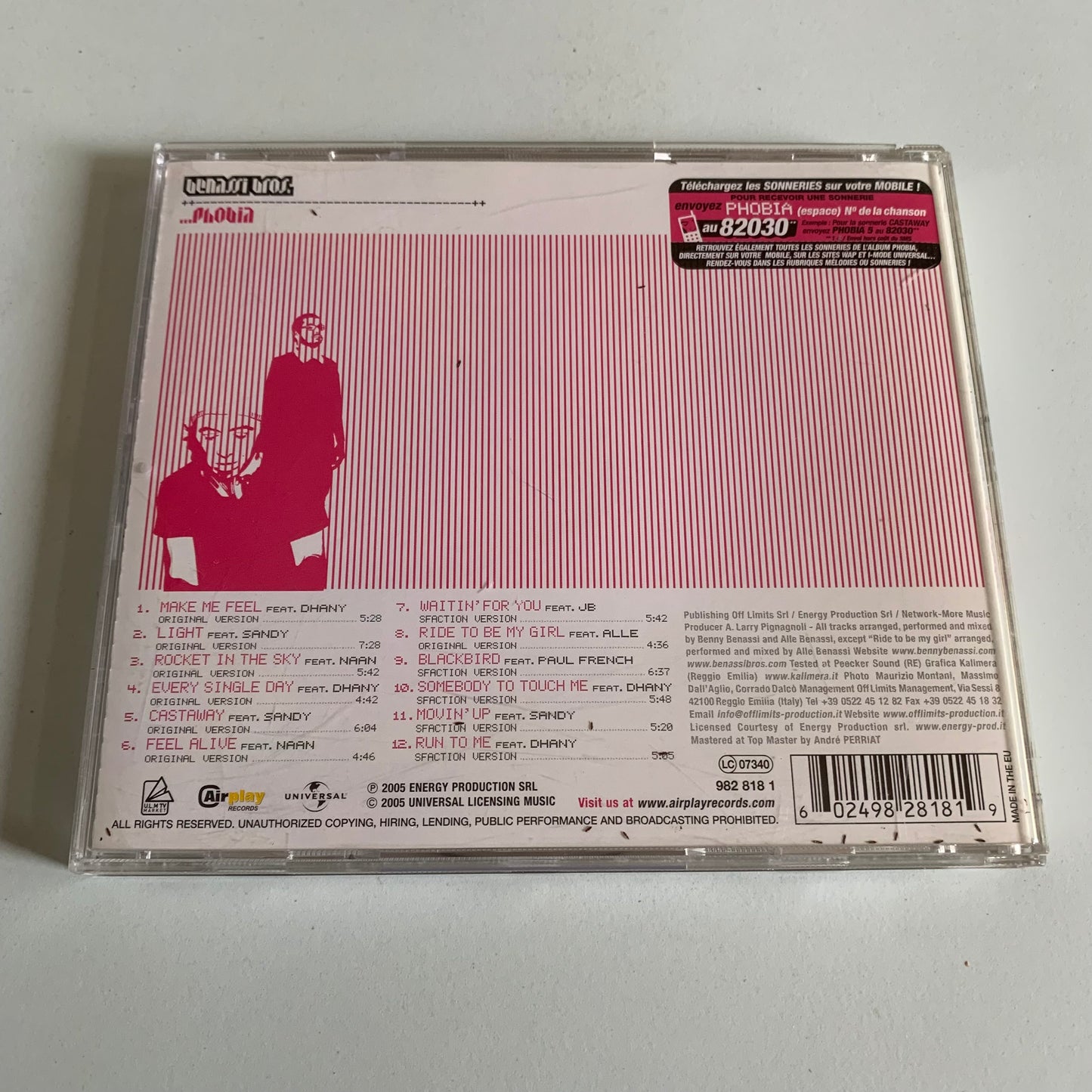 CD - Benassi Bros. - Phobia - 2005 Occasion