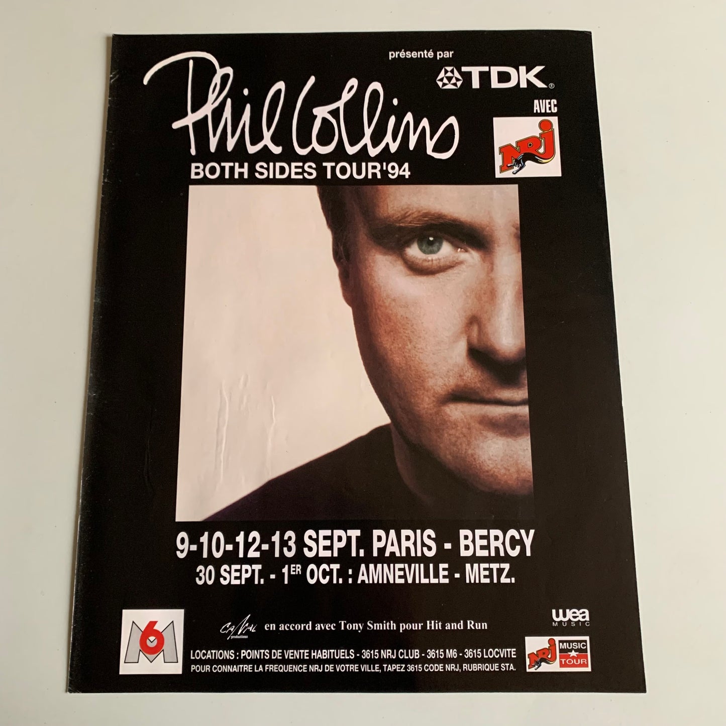 Affiche Originale Phil Collins - Concert Tour’ 1994 - Page de Magazine 30x23cm