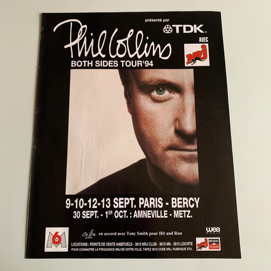 Affiche Originale Phil Collins - Concert Tour’ 1994 - Page de Magazine 30x23cm