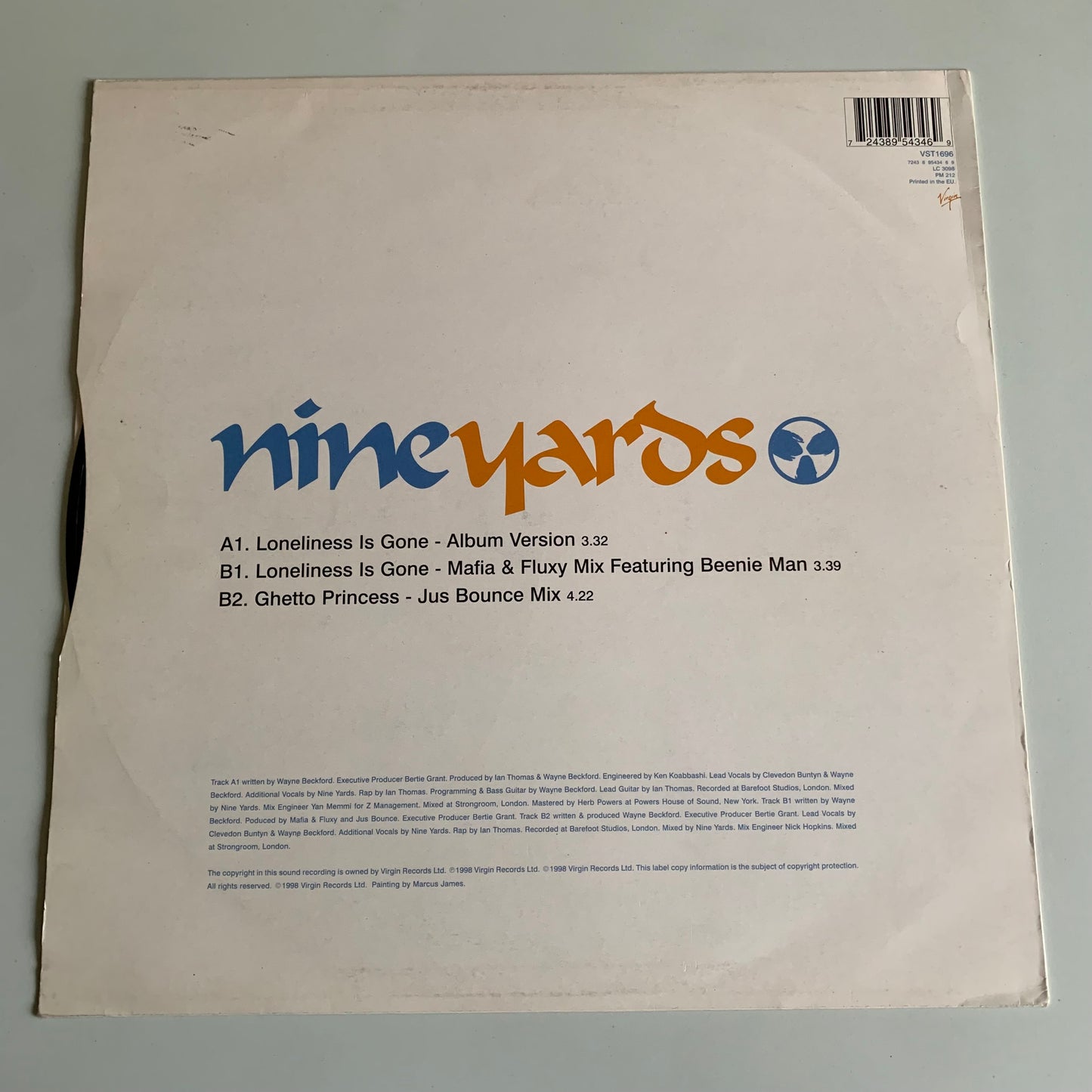 Nine Yards - Loneliness Is Gone - Single 1998