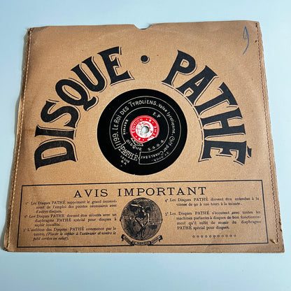 Disque Pathé - Le Départ Du Pâtre / Le Roi Des Tyroliens - 25cm