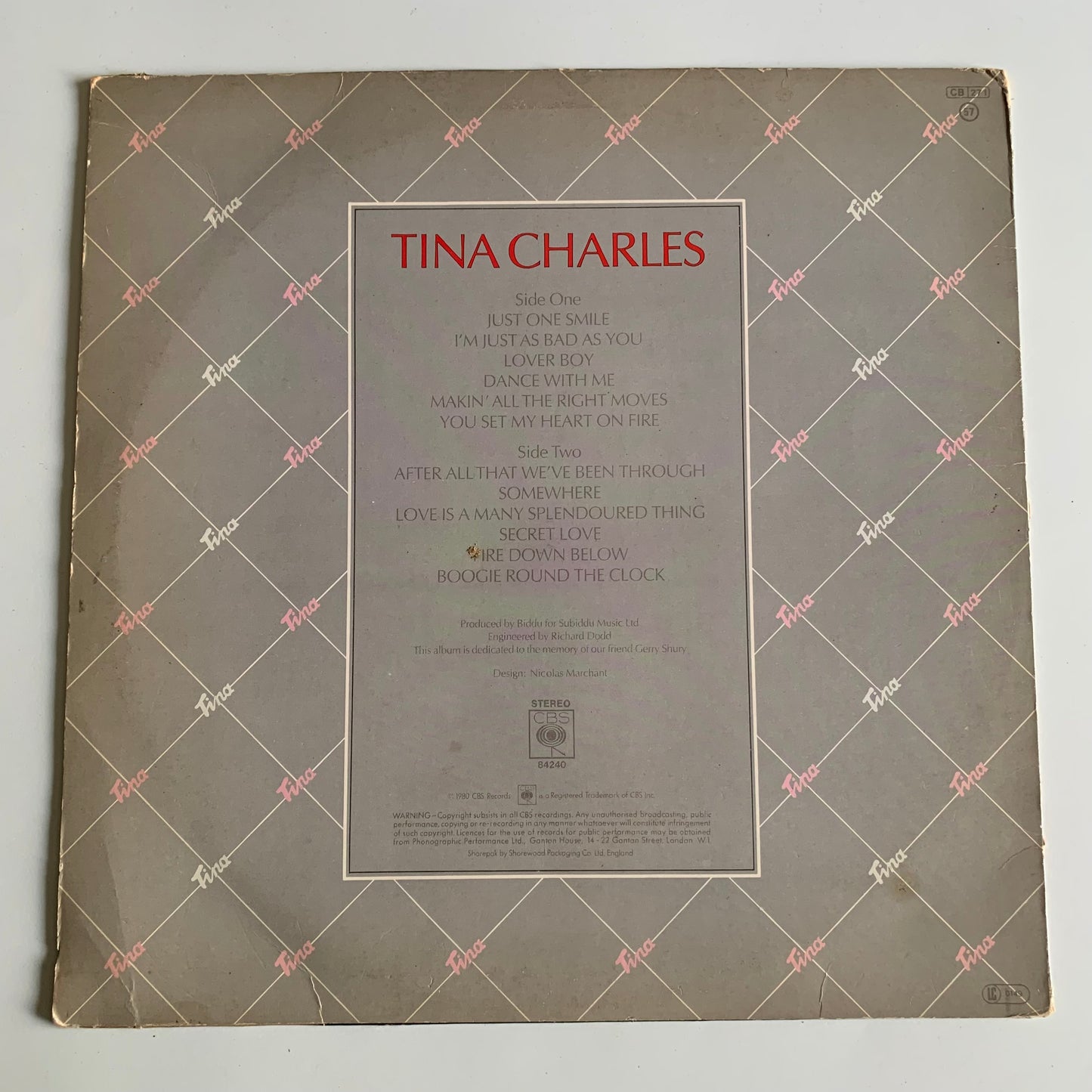 Tina Charles - Just One Smile - LP 1980