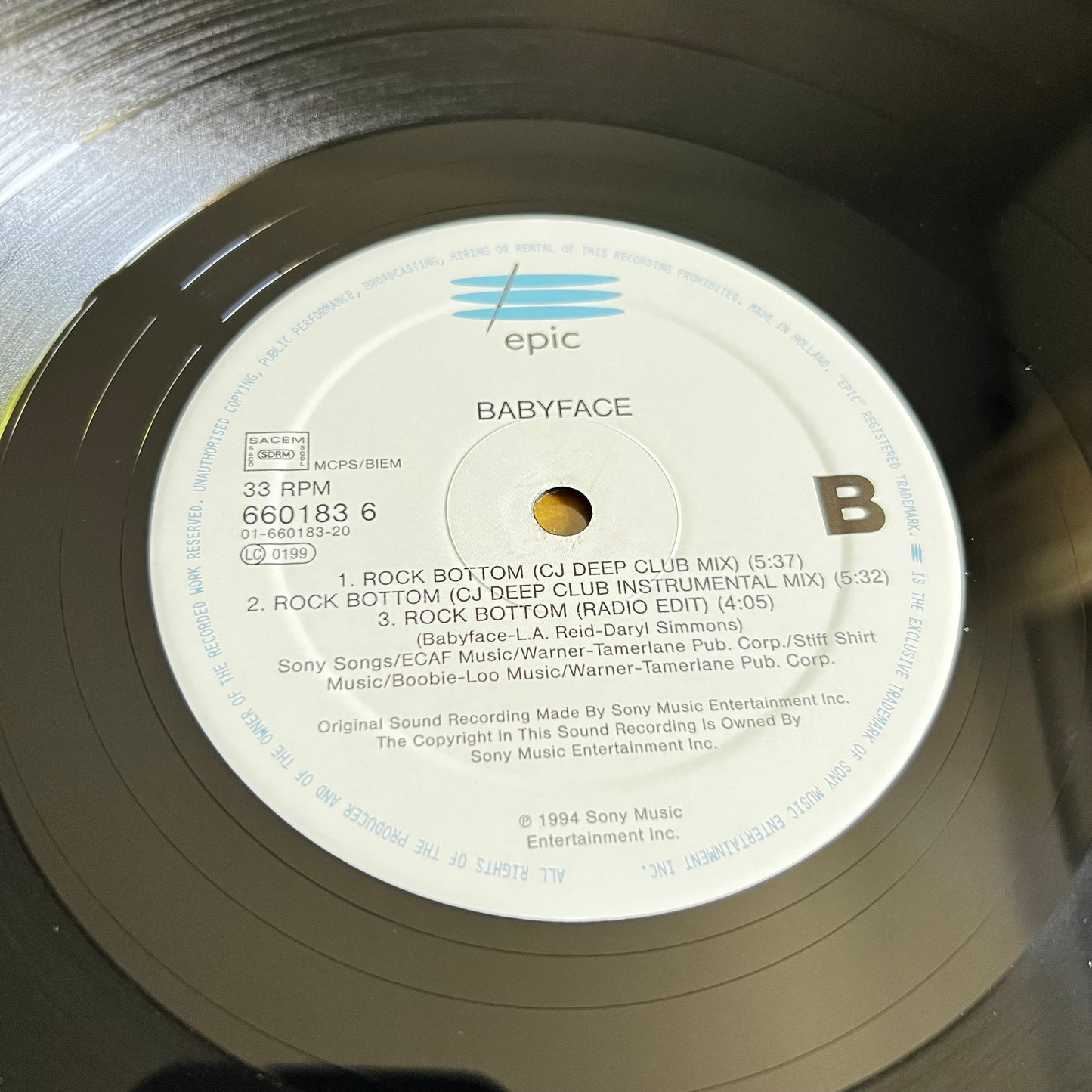 Babyface - Rock Bottom - Single 1994