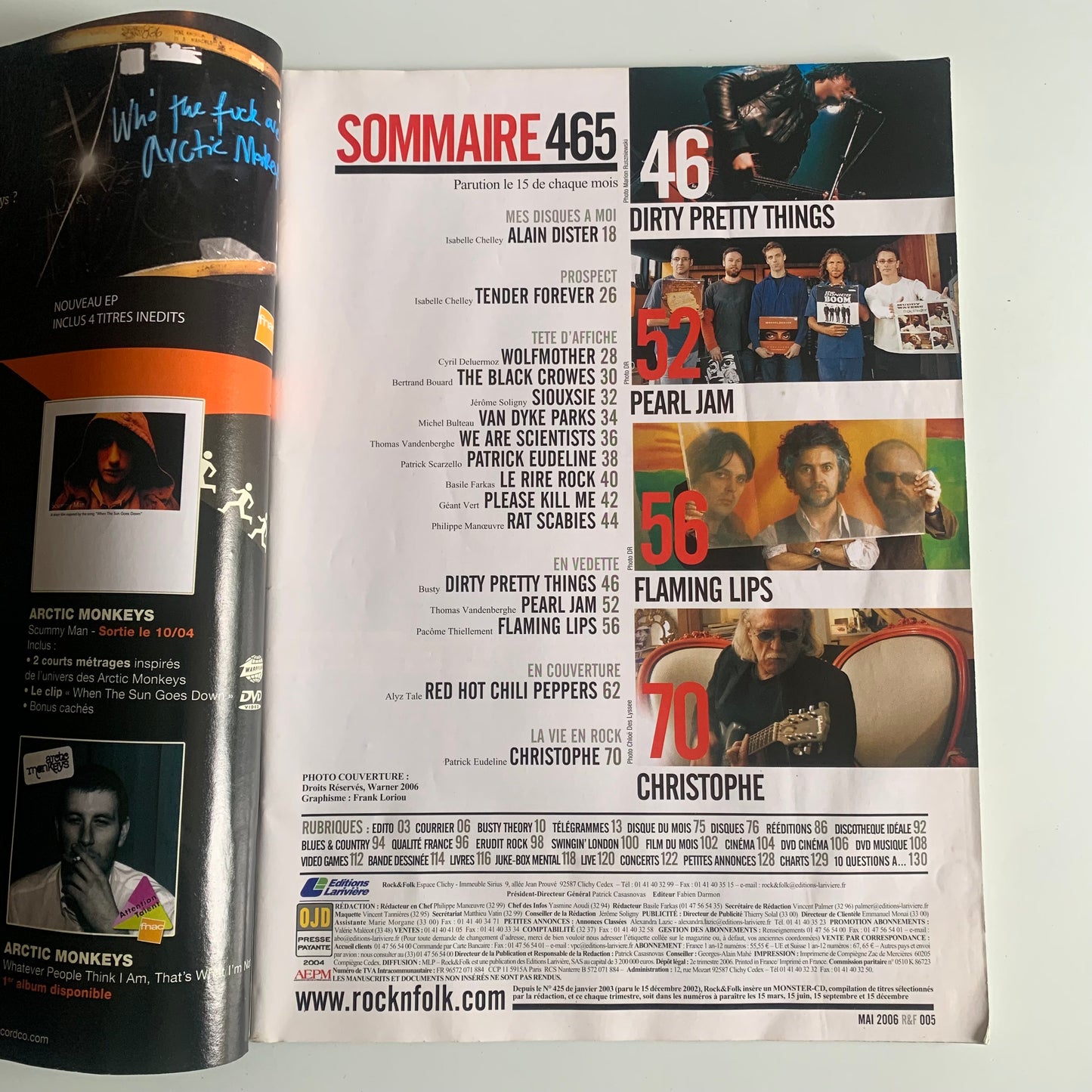Magazine Rock & Folk - Nº465 Mai 2006