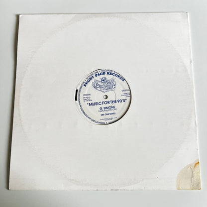 G. Simone - KRS-One - Music For The 90's - Single Promo 1994