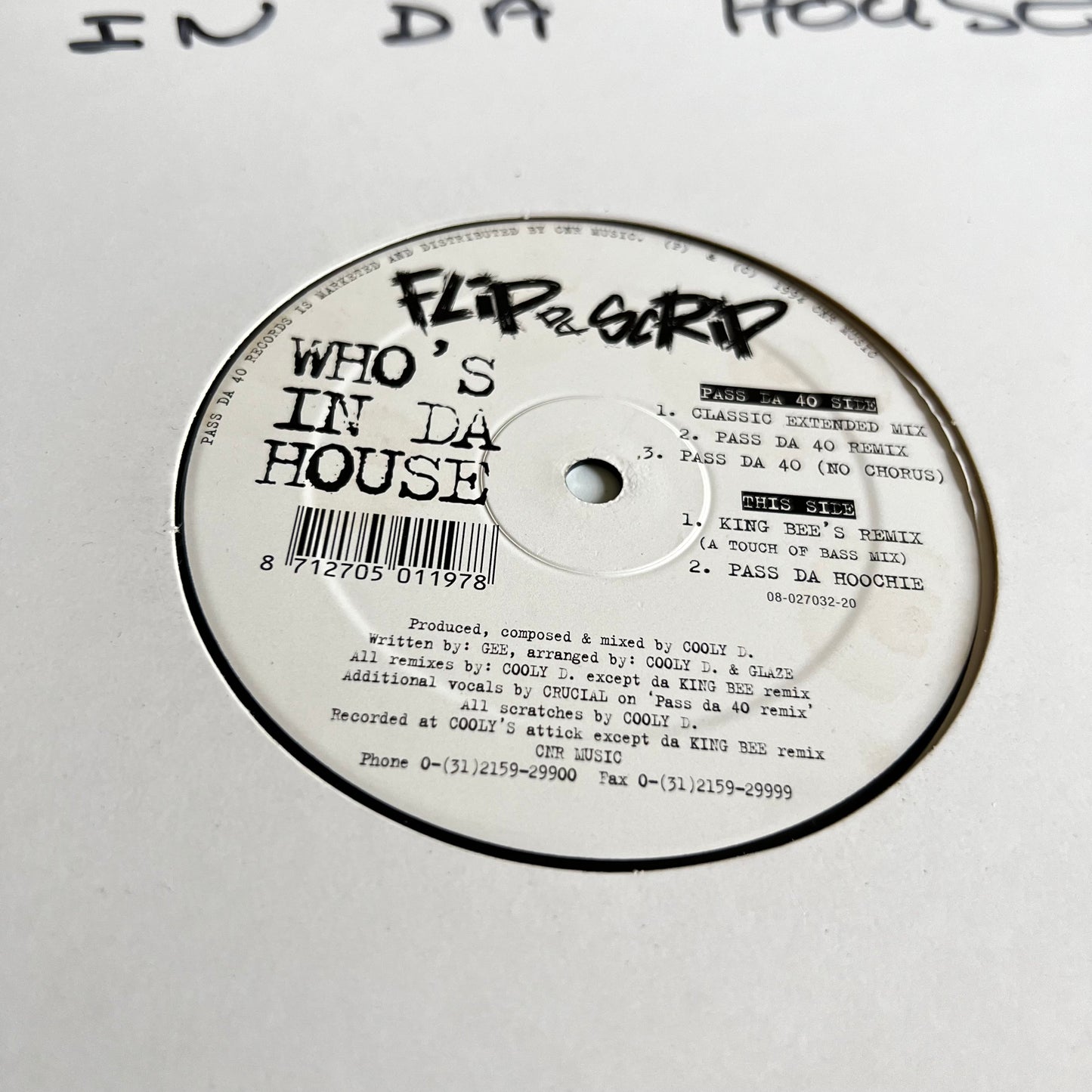 Flip Da Scrip - Who's In Da House - Single 1994