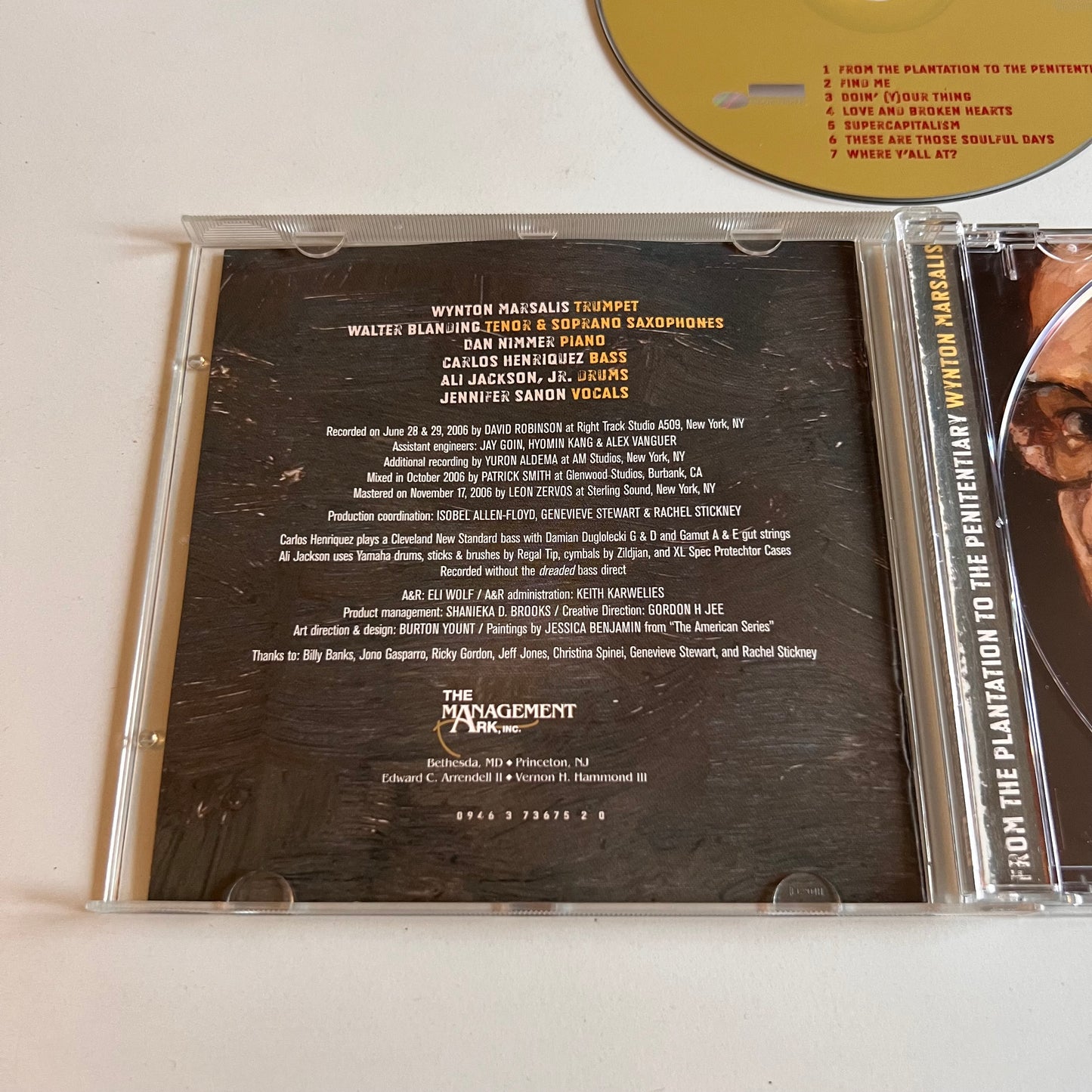 CD - Wynton Marsalis - From The Plantation To The Penitentiary - 2007