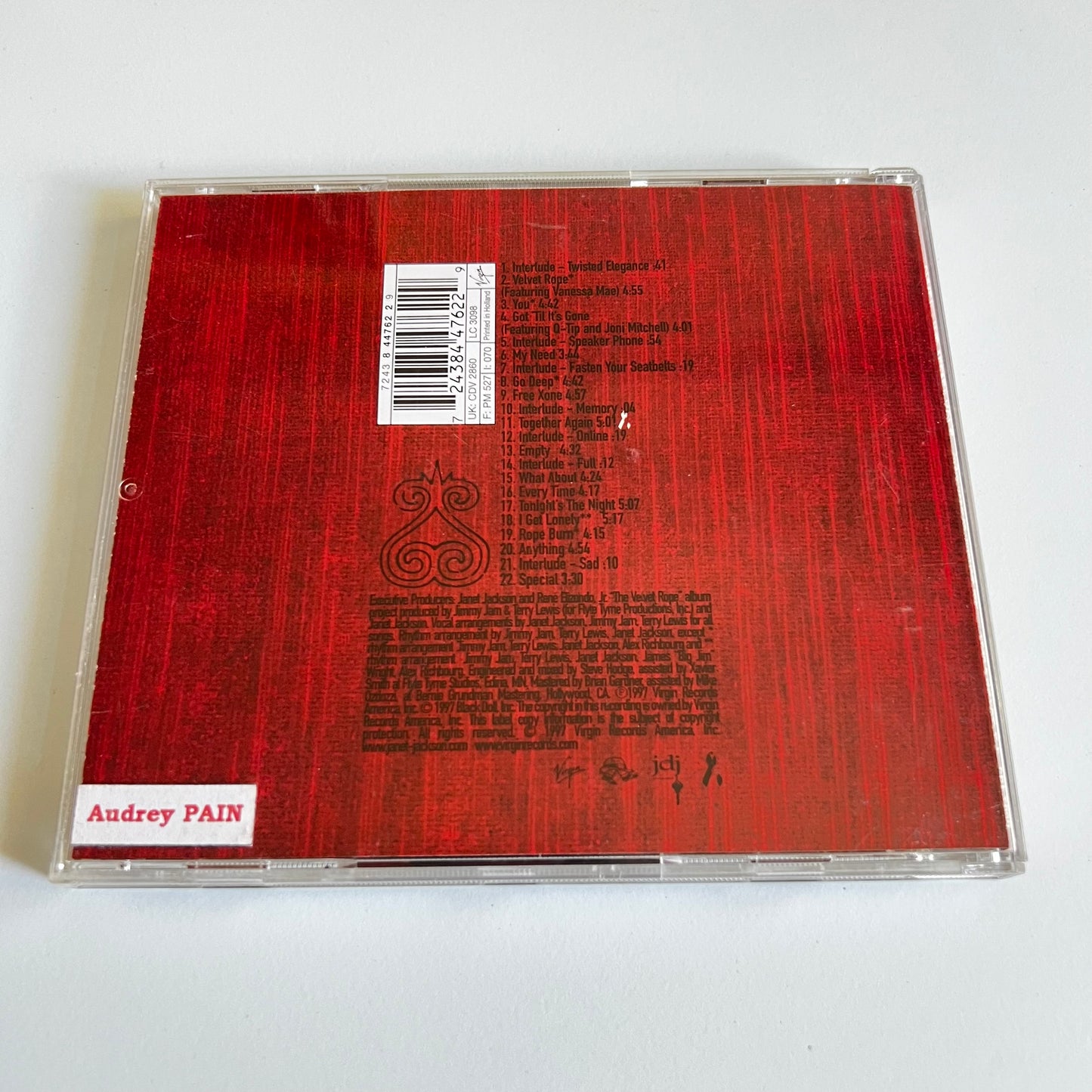 CD - Janet Jackson - The Velvet Rope - 1997