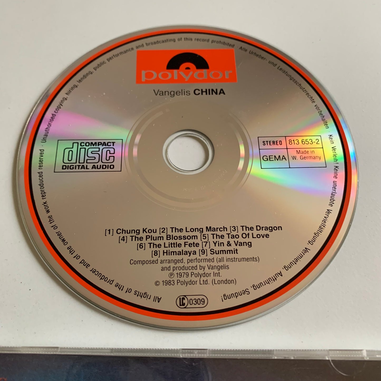 CD - Vangelis - China = 中國 - Occasion