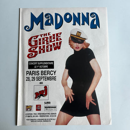 Affiche Originale Concert Madonna 1993 - Page de Magazine 30x23cm