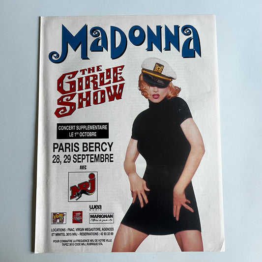 Affiche Originale Concert Madonna 1993 - Page de Magazine 30x23cm