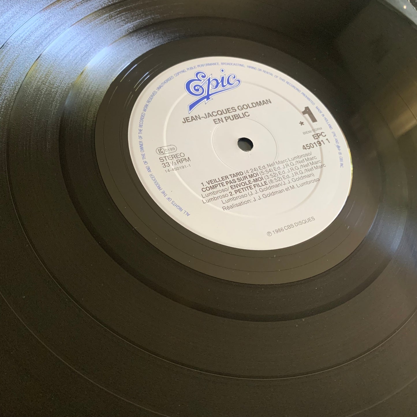 Jean Jacques Goldman - En Public - Double LP 1986 Occasion