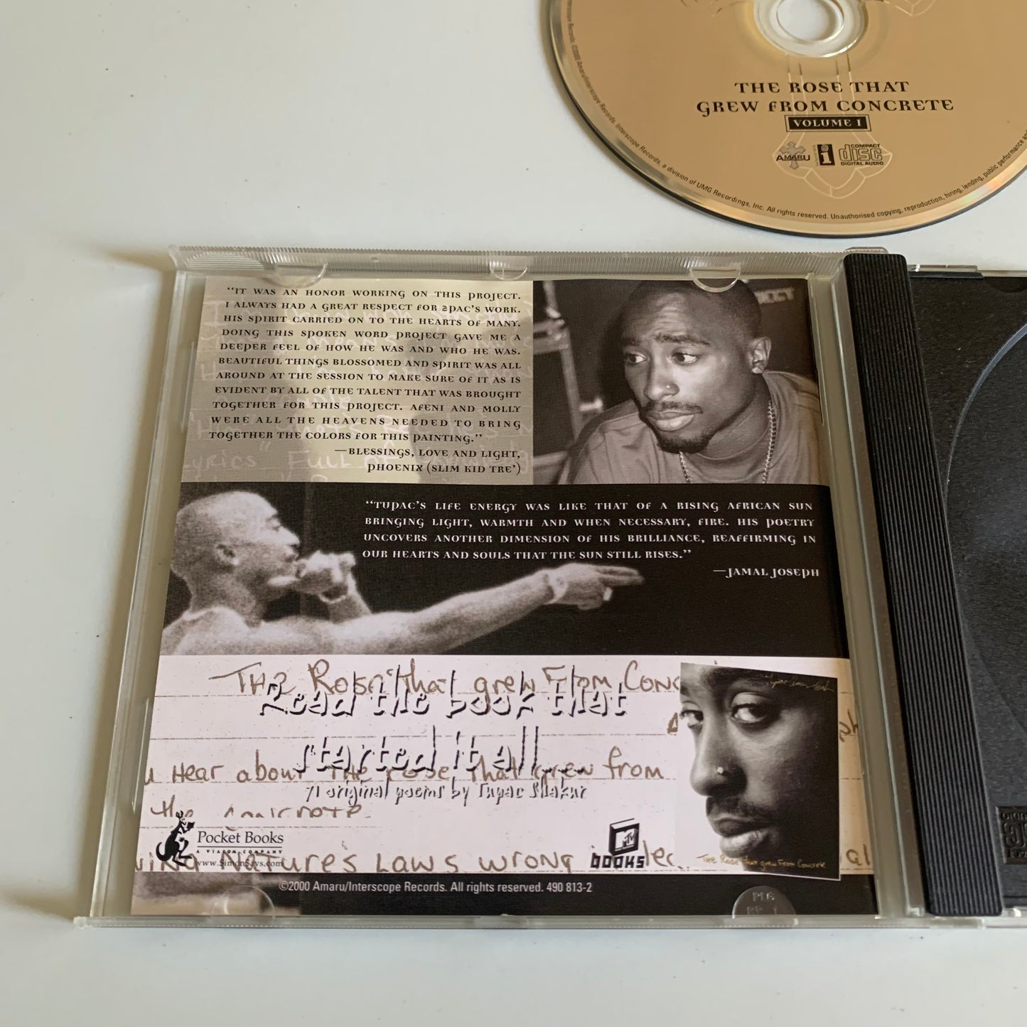 CD - 2 Pac - Tupac Shakur - The Rose That Grew From Concrete Vol. 1 - 2000 Occasion