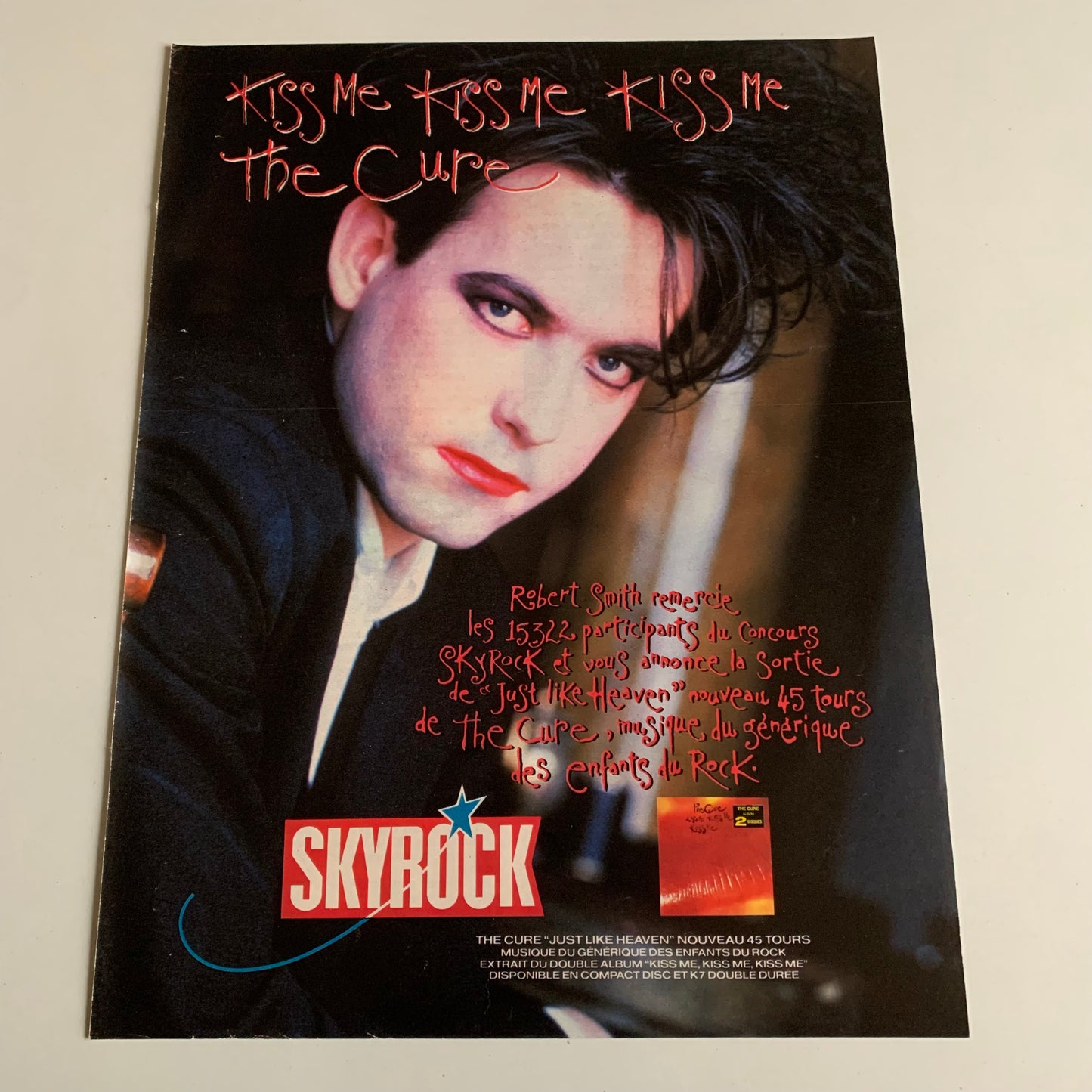 Affiche Originale The Cure - Just Like Heaven - Page de Magazine 30x23cm