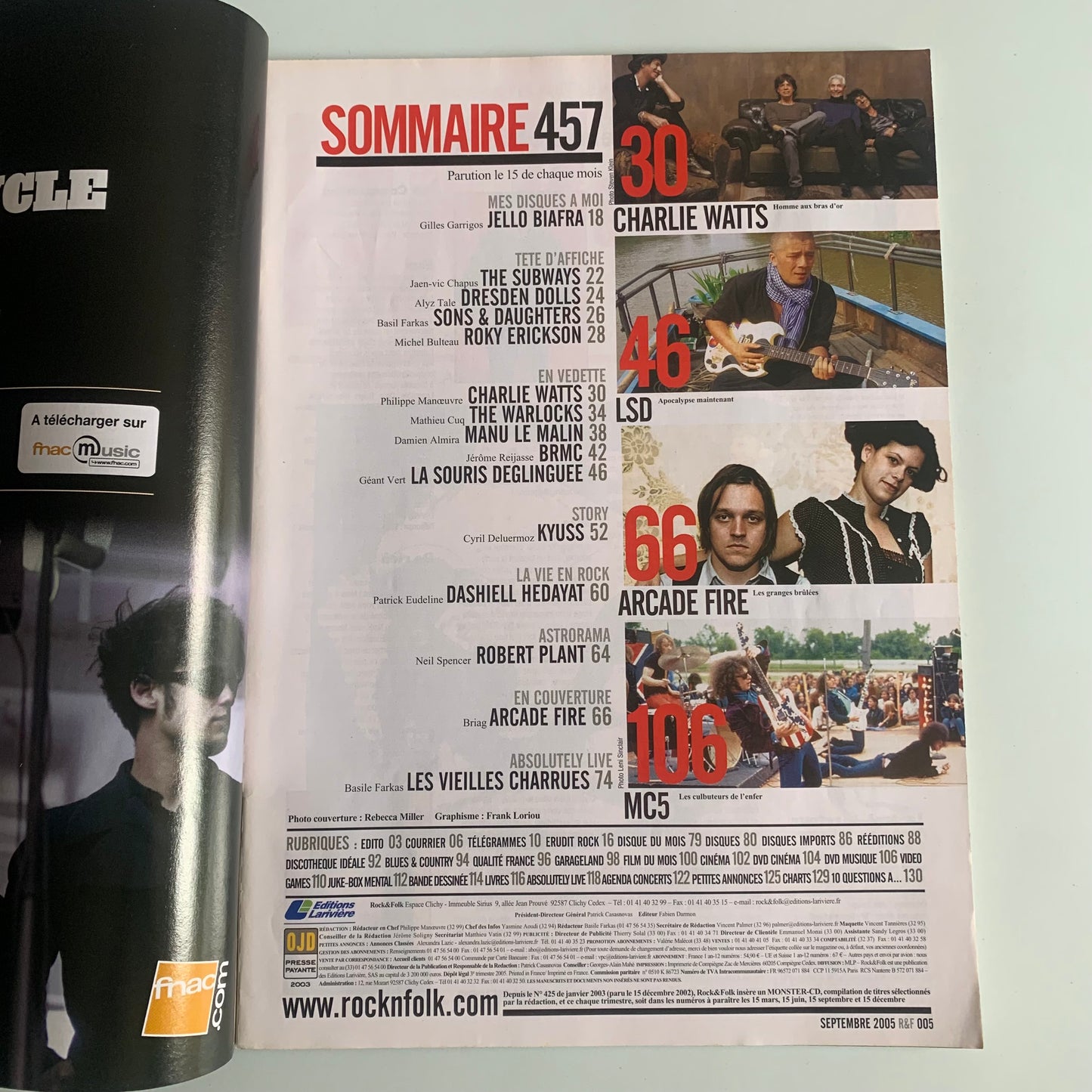 Magazine Rock & Folk - Nº457 Septembre 2005
