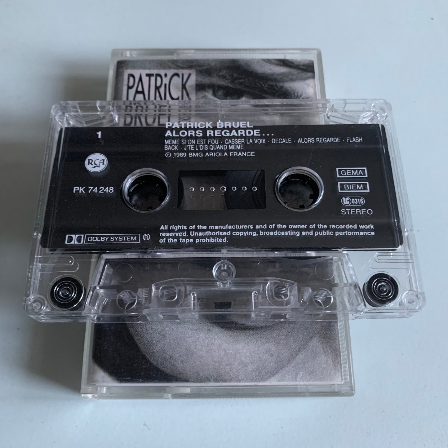 Patrick Bruel - Alors Regarde - 1989 Occasion