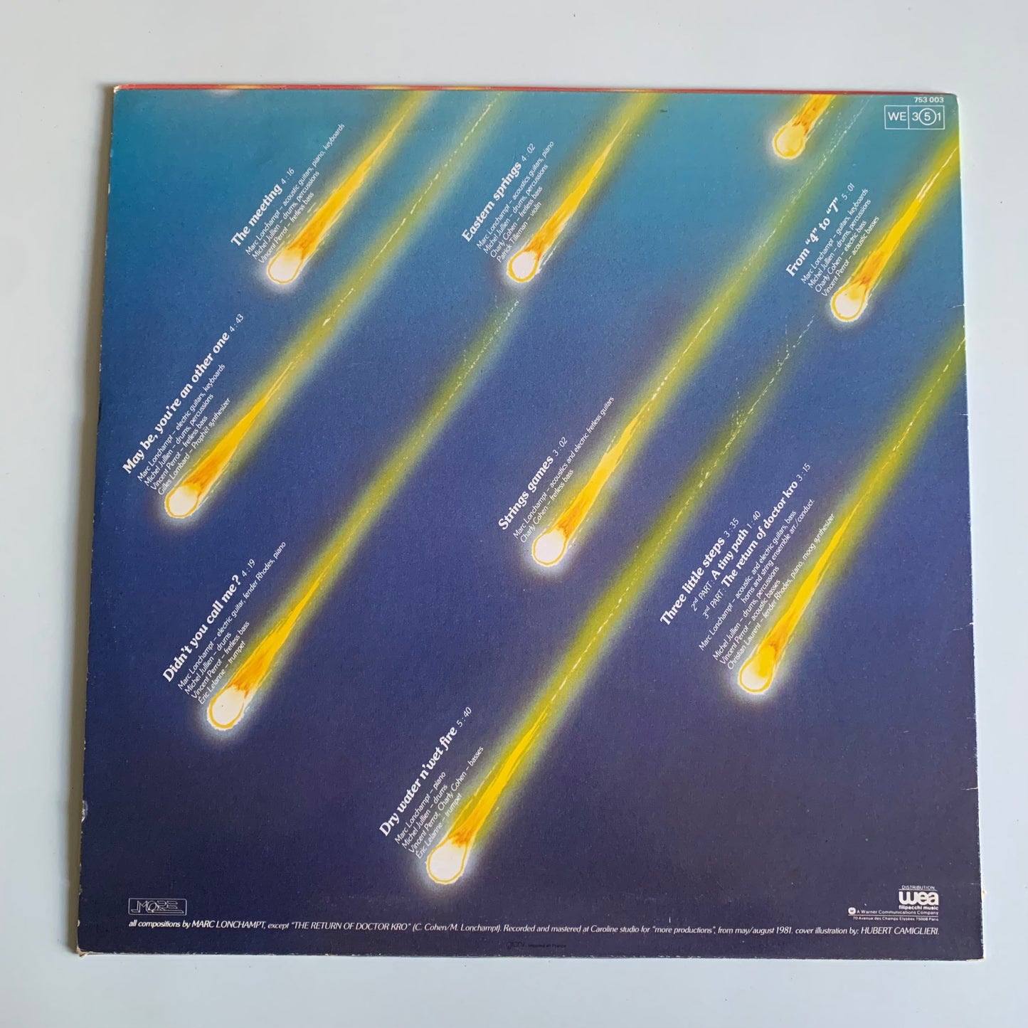 Marc Lonchampt - Dry Water, Wet Fire - LP 1981