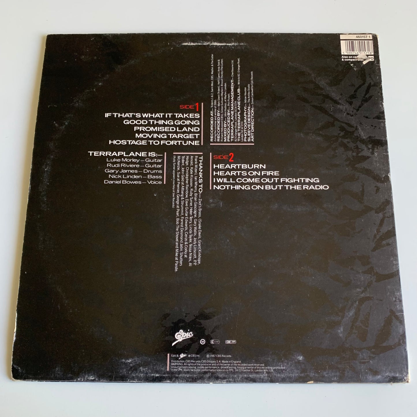 Terraplane - Moving Target - 33 tours 1987 Occasion