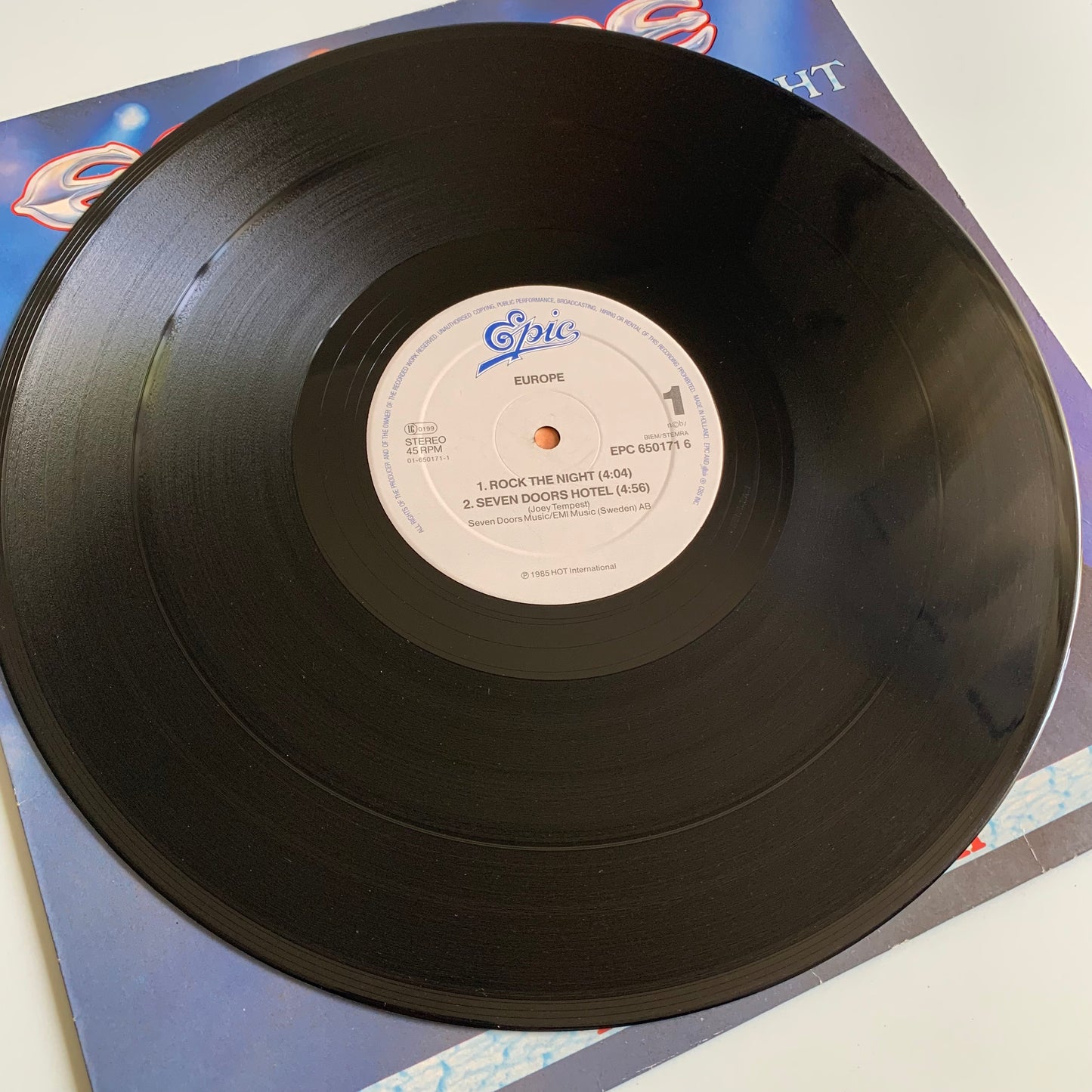 Europe - Rock The Night - Maxi 45t. 1986 Occasion