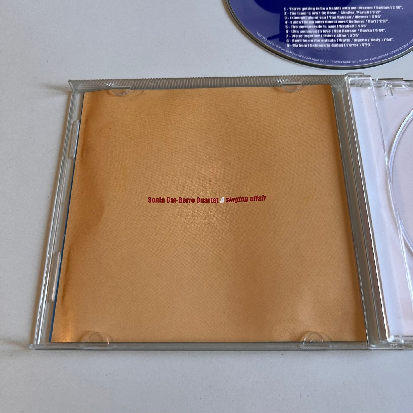 CD - Sonia Cat-Berro Quartet - A Singing Affair - 1998