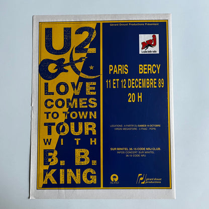 Affiche Originale Concert U2 1989 - Page de Magazine 30x23cm