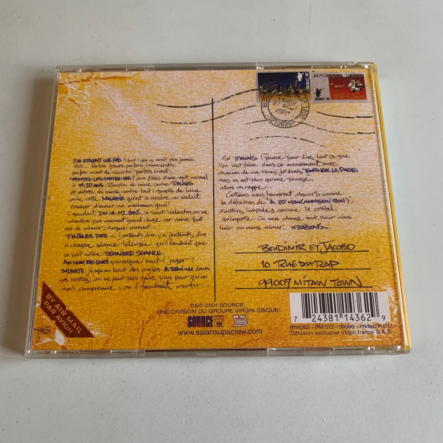 CD - Saïan Supa Crew - X Raisons - 2001