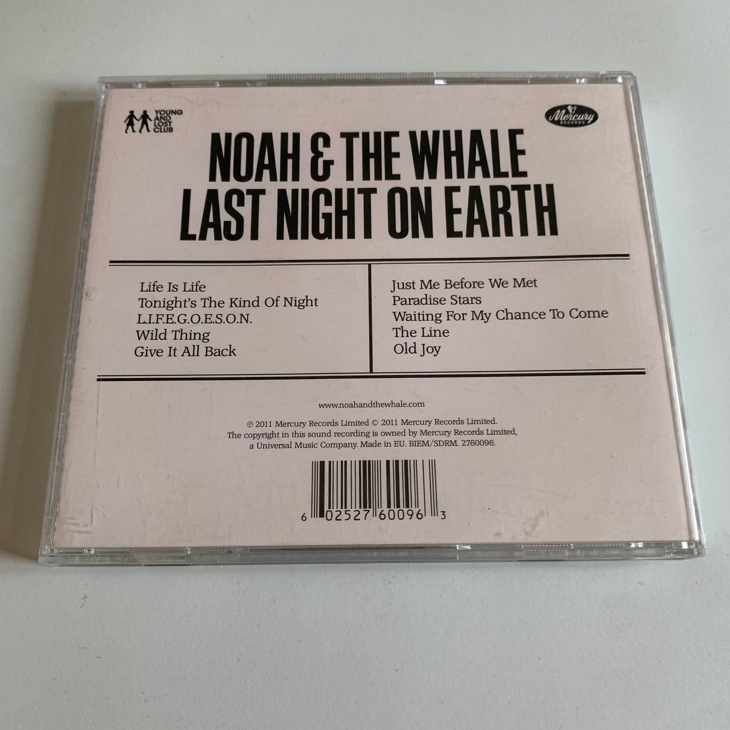 CD - Noah & The Whale - Last Night On Earth - 2011 Occasion