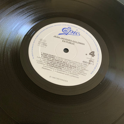 Jean Jacques Goldman - En Public - Double LP 1986 Occasion
