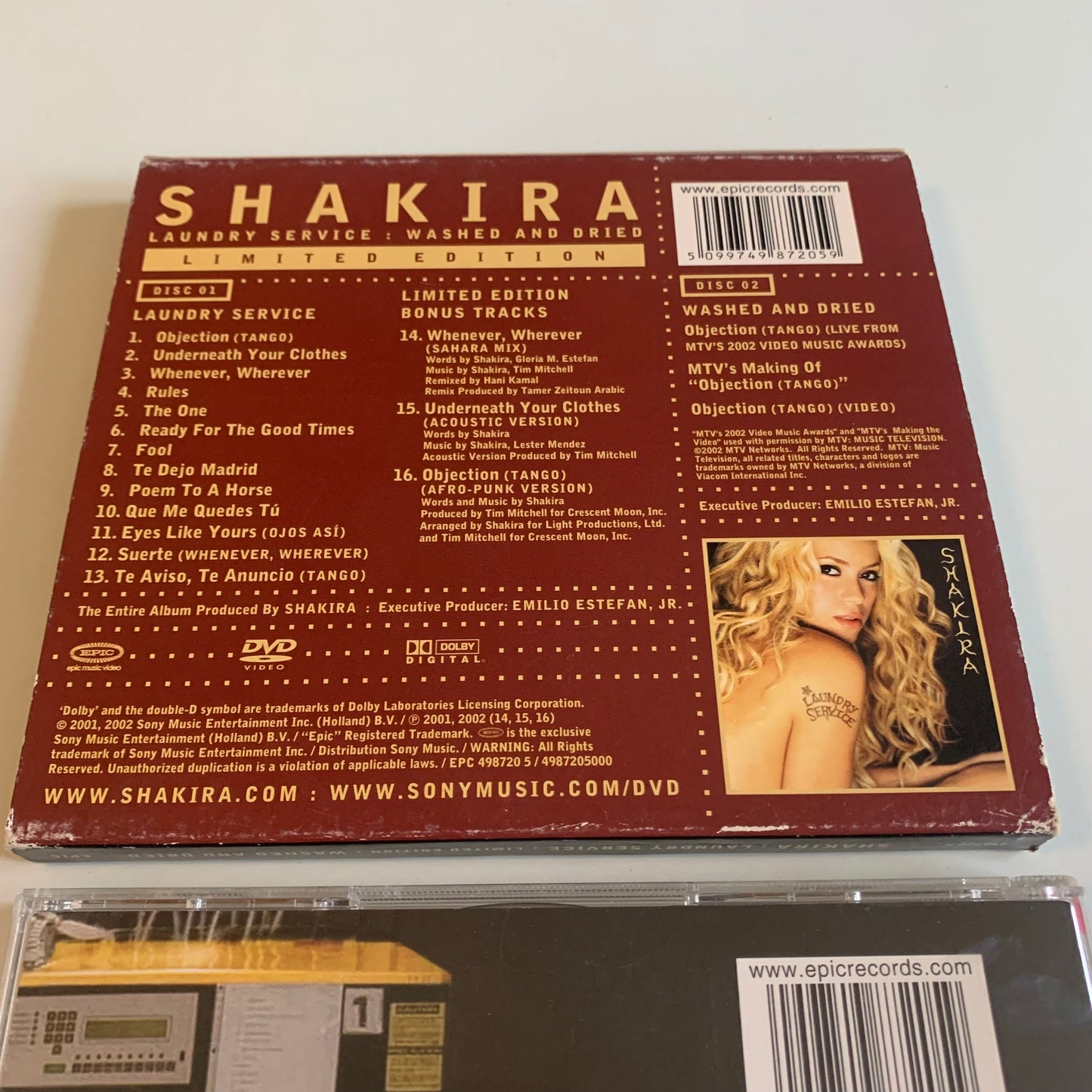 CD & DVD - Shakira - Laundry Service: Washed And Dried - 2002 Occasion