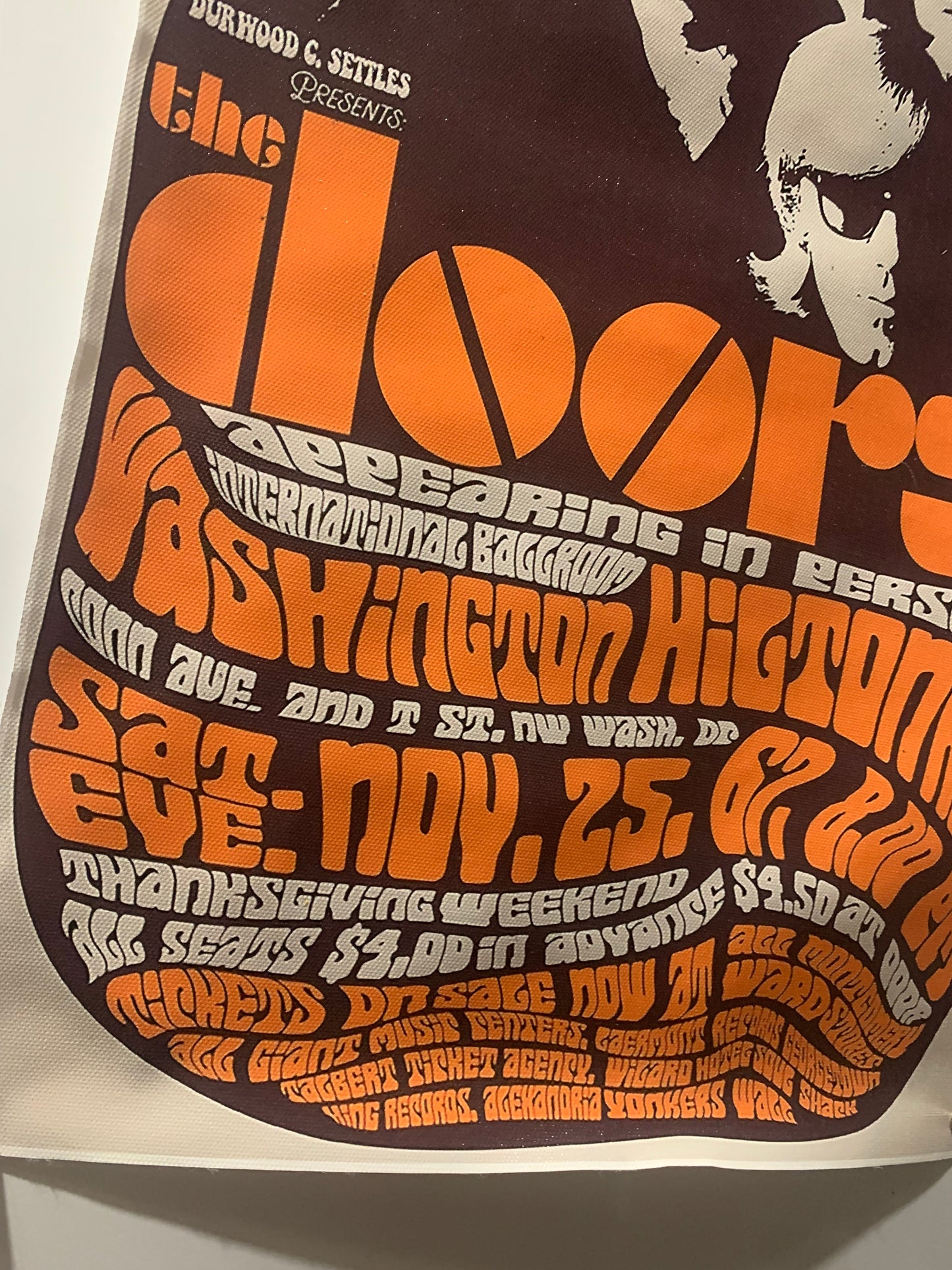 Affiche Poster en Toile - The Doors -  At Hilton 1967 - 45/30cm