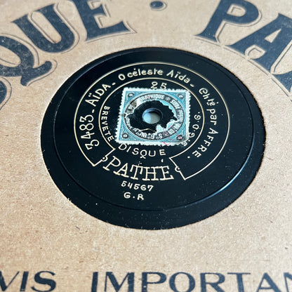 Disque Pathé - Aïda / L’Africaine - 25cm