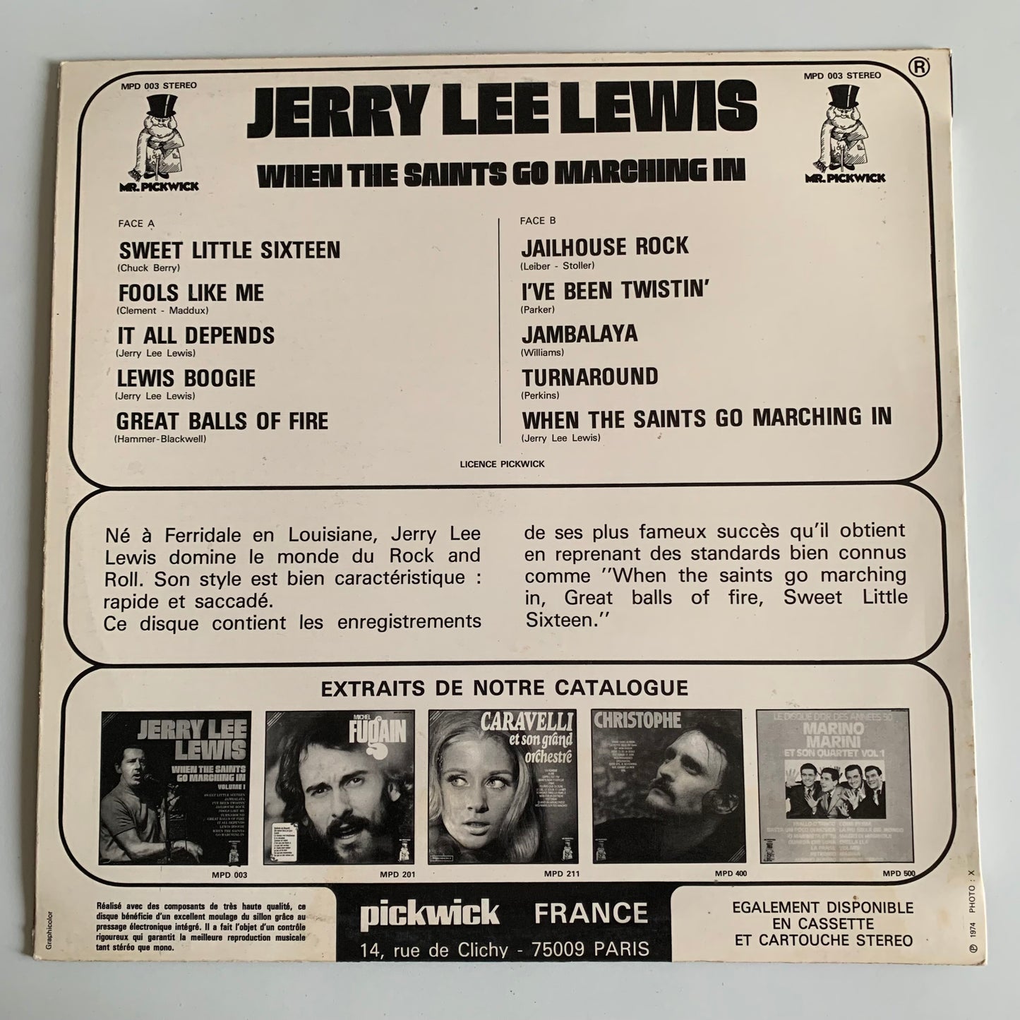 Jerry Lee Lewis - When The Saints Go Marching In (Volume 1) - LP 1974 Occasion
