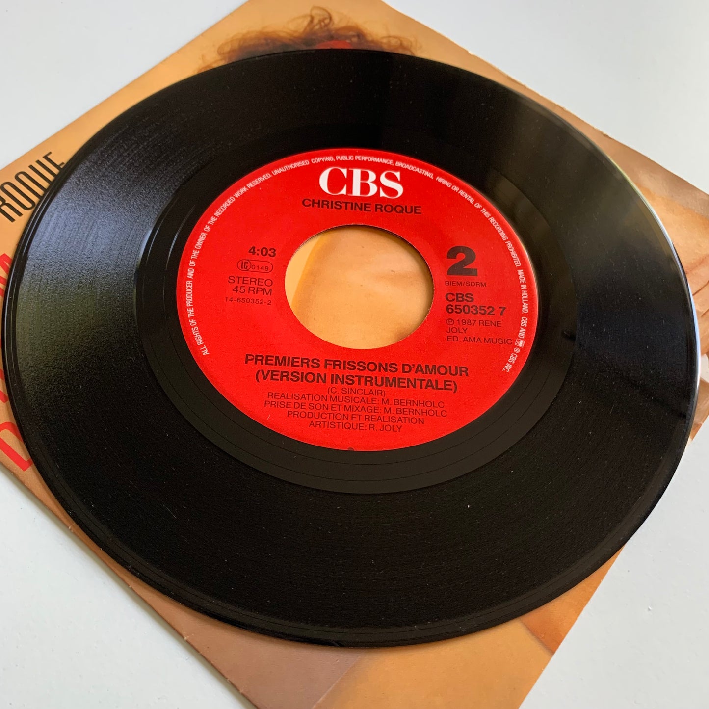 Christine Roque - Premiers Frissons D'Amour - 1987 Occasion