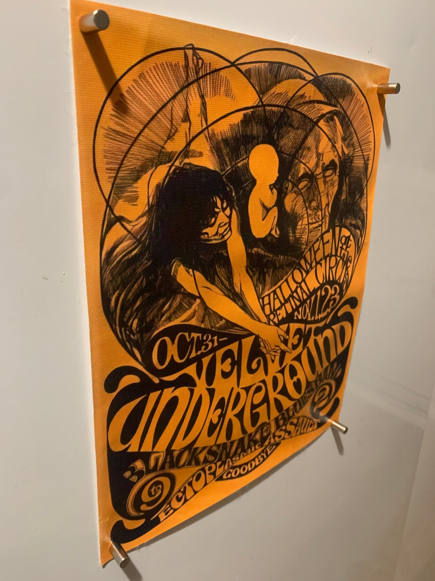 Affiche Poster en Toile - Velvet Underground at Halloween Retinal Circus 1968 - 25/20cm