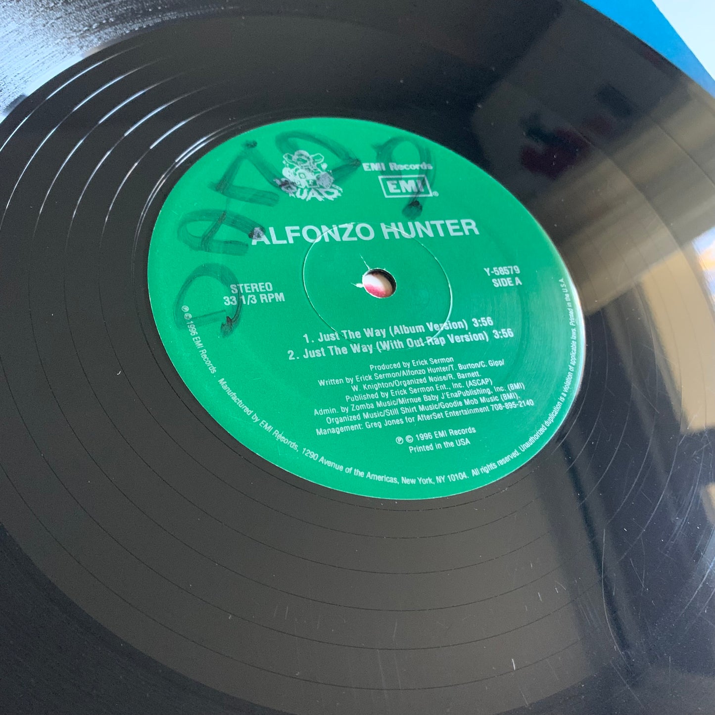 Alfonzo Hunter - Just The Way - Single 1996