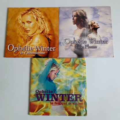 Lot CD - Ophélie Winter - Elle Pleure - Le Feu Qui M'attise - Je T'Abandonne - Single Occasion