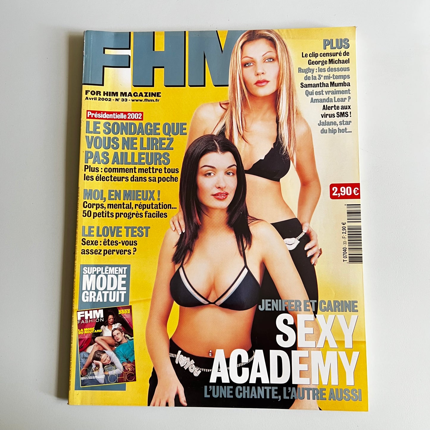 Magazine FHM - Jenifer et Carine Star Academy - Nº33 Avril 2002