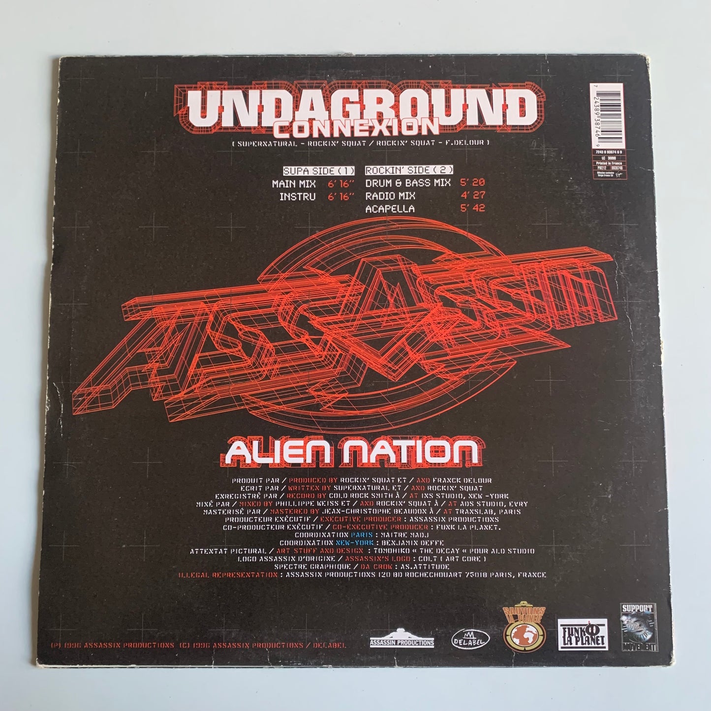 Supernatural - Rockin' Squat - Assassin - Undaground Connexion - Single 1996
