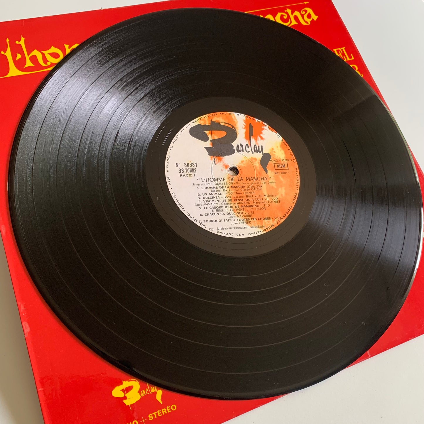 Jacques Brel - L'homme De La Mancha - LP 1969 Occasion