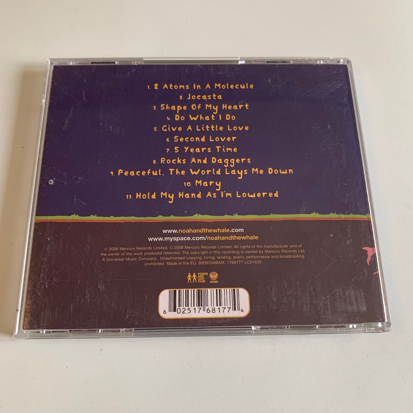 CD - Noah And The Whale - Peaceful, The World Lays Me Down - 2008 Occasion