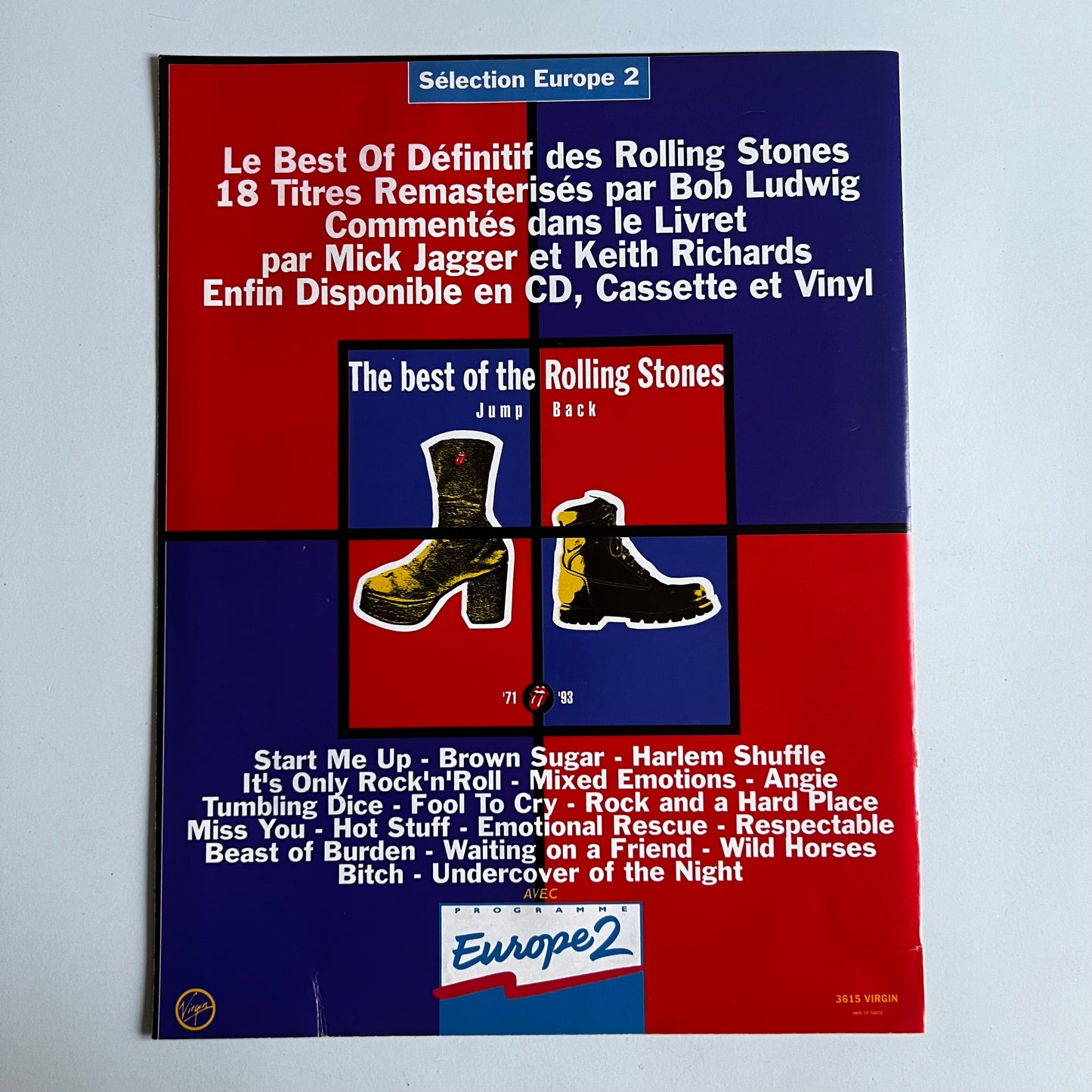 Affiche Originale Album The Rolling Stones - Page de Magazine 30x23cm