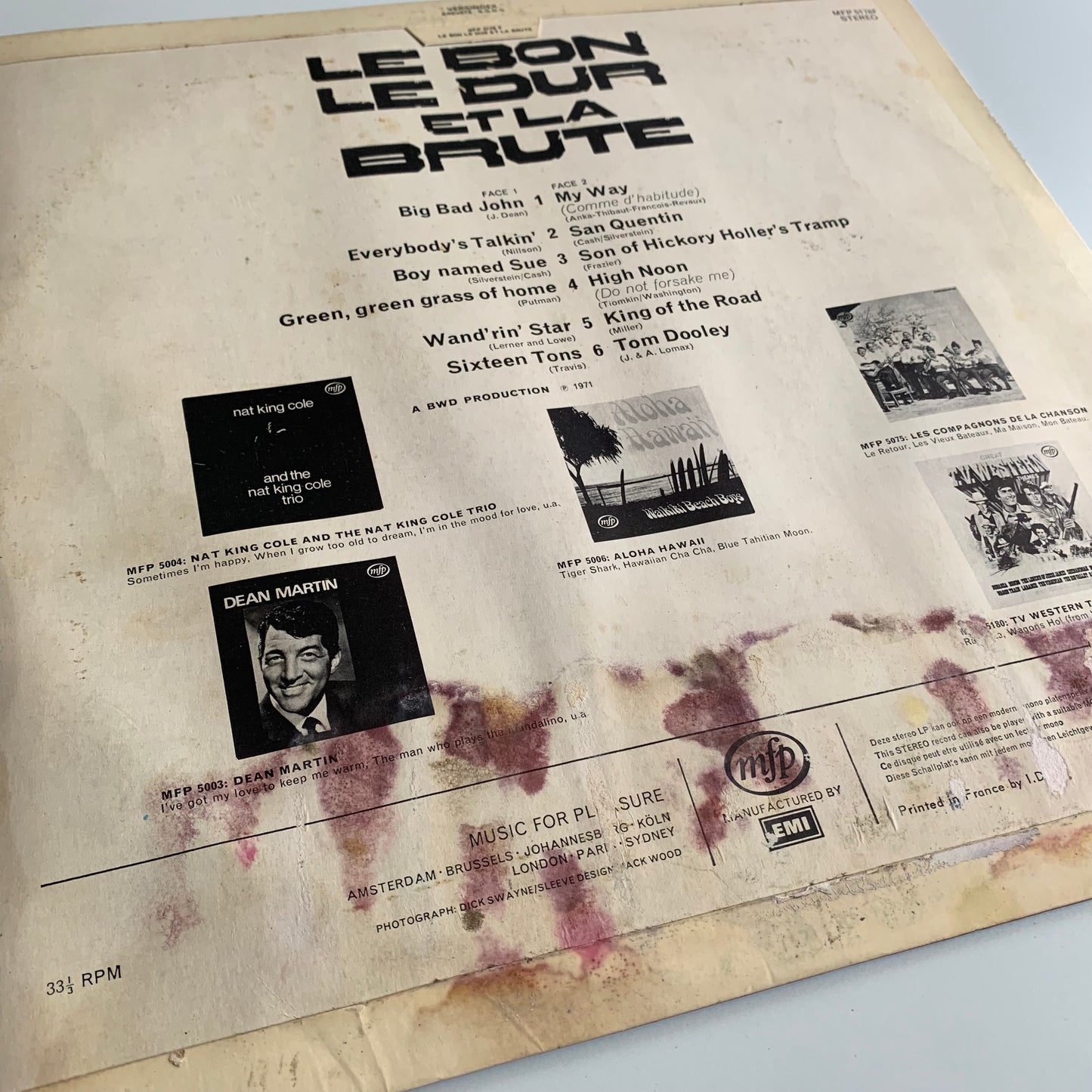 Bill Wellings - The Big, The Bad And The Lonely - Le Bon, Le Dur et la Brute - LP 1971 Occasion