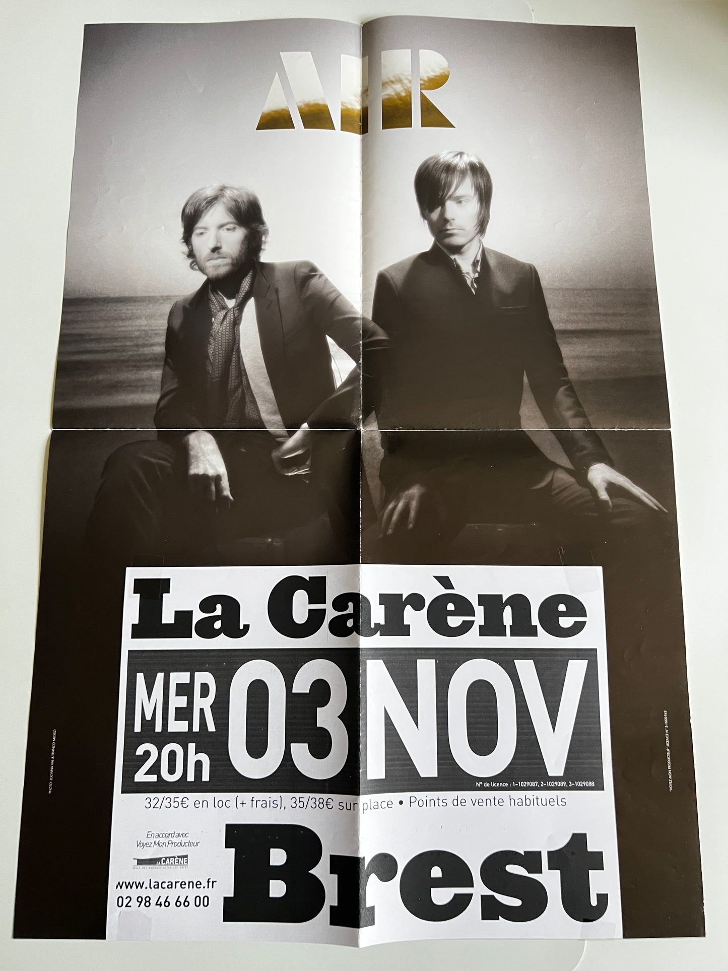 Affiche Poster Original Concert Air 2010 - 60x40cm
