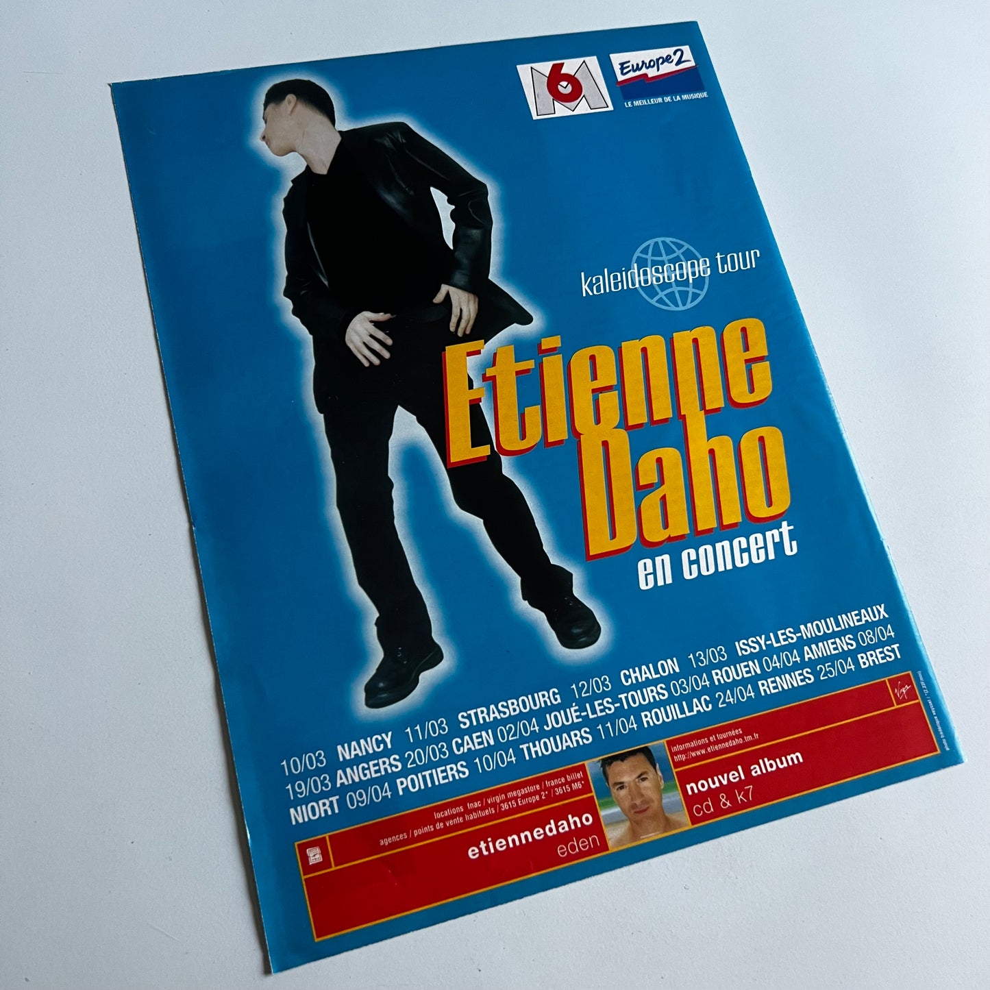 Affiche Originale Concert Etienne Daho 1998 - Page de Magazine 30x23cm